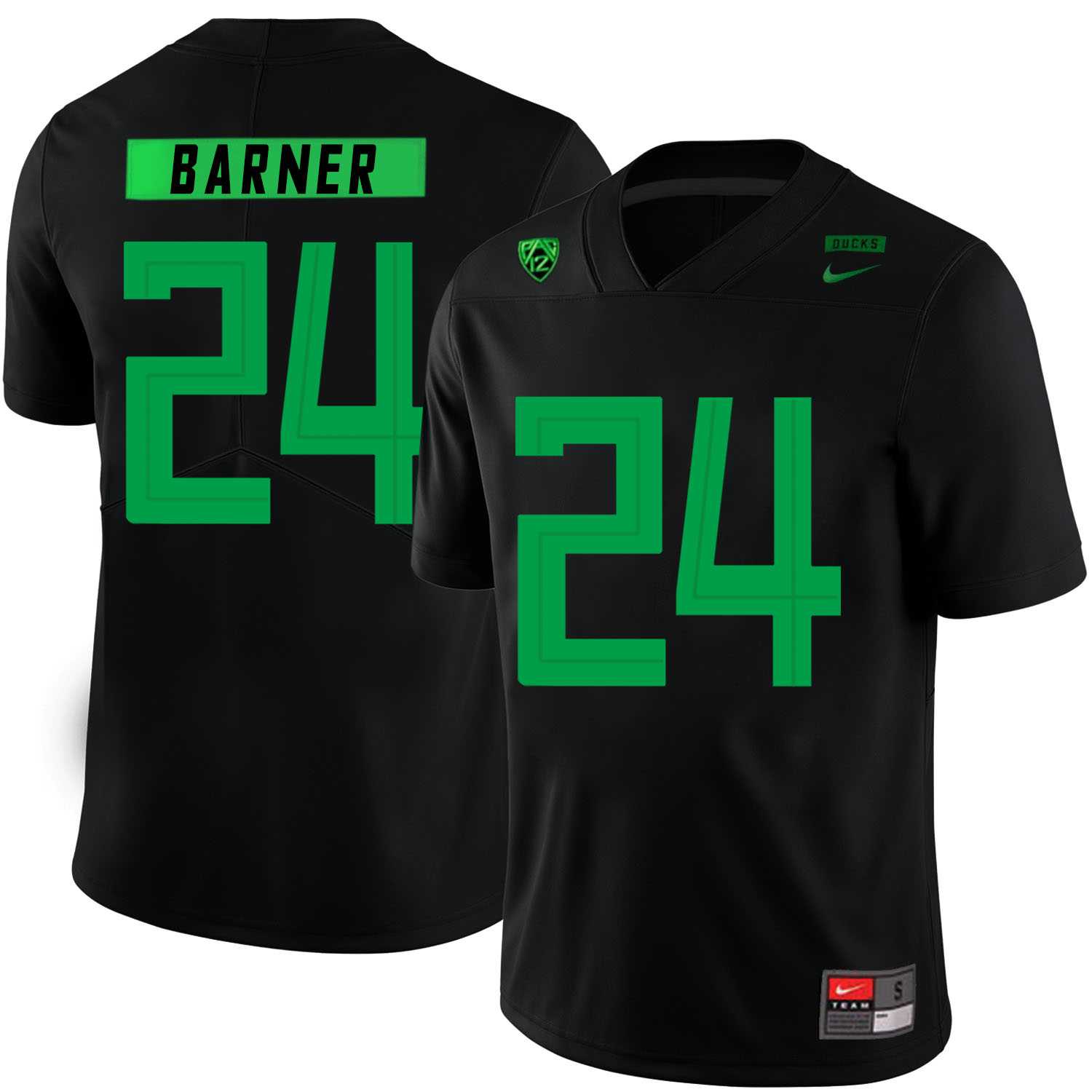 Oregon Ducks #24 Kenjon Barner Black Nike College Football Jersey